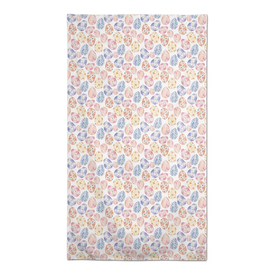 Colorful Floral Easter Eggs 58" x 102" Tablecloth